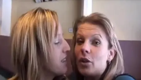 Hawt mature sucking cock on the train