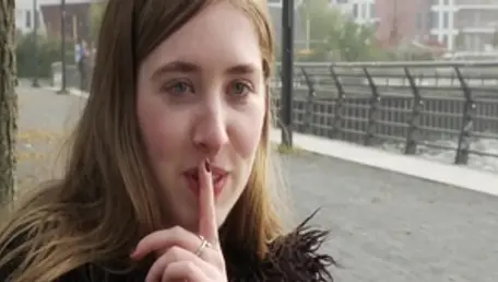 Slut Lara erotic ass fucked after interview